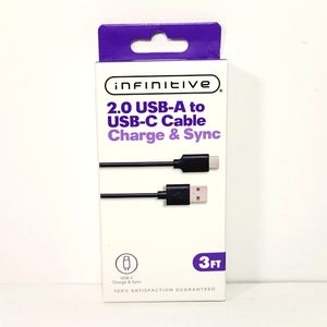 COPY - Infinitive 2.0 USB-A to USB-C Cable Charge And Sync 3 Ft